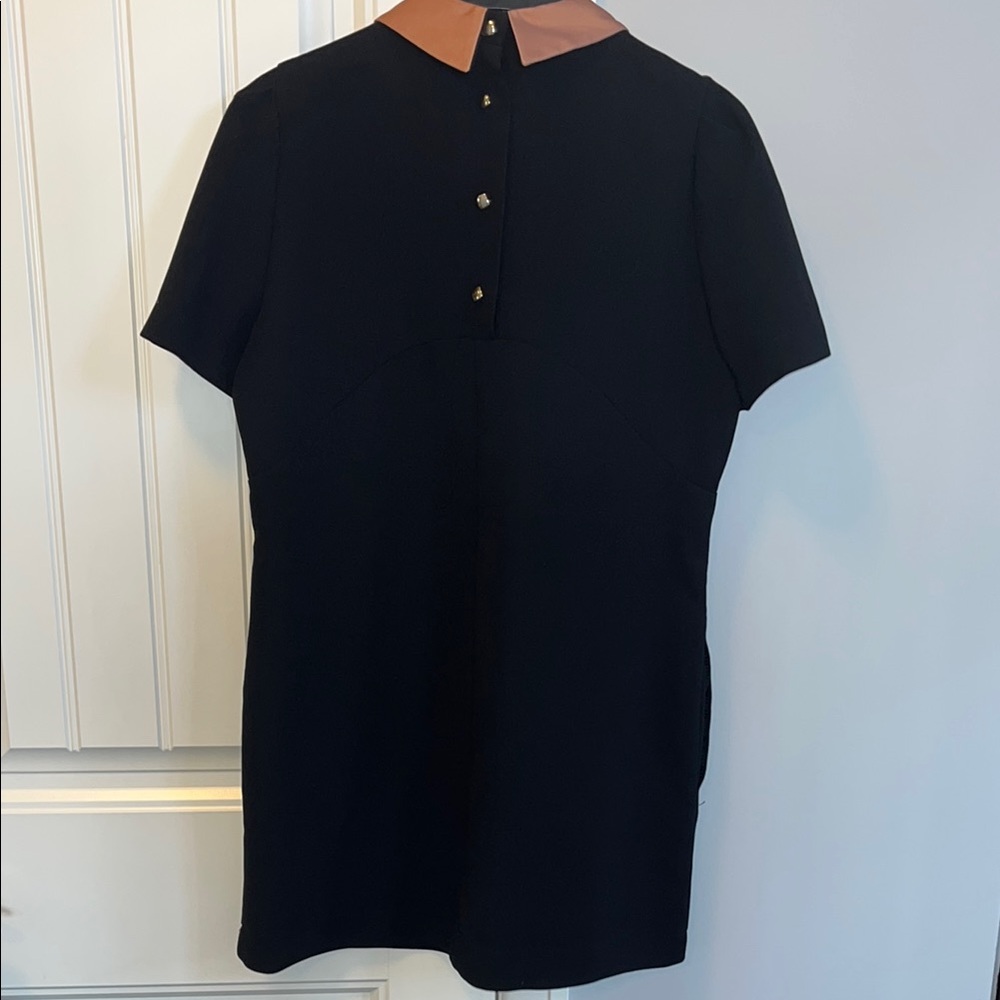 Uncommon Black Dress with Rose Collar S-M - Picture 2 of 9